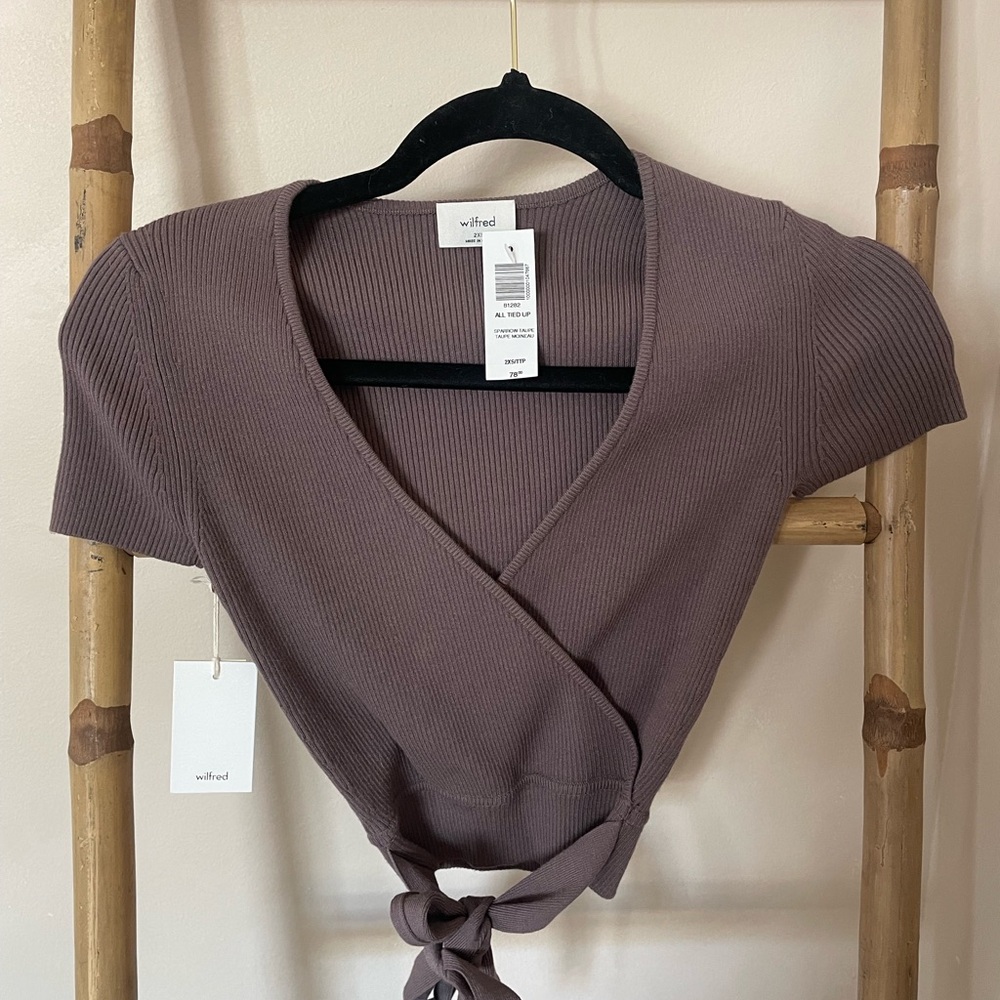 Wilfred Mauve Wrap Top